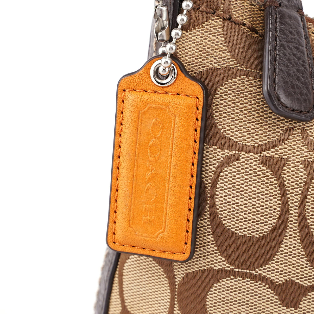 F24028 Beige Brown Signature C 2-Way Shoulder Bag