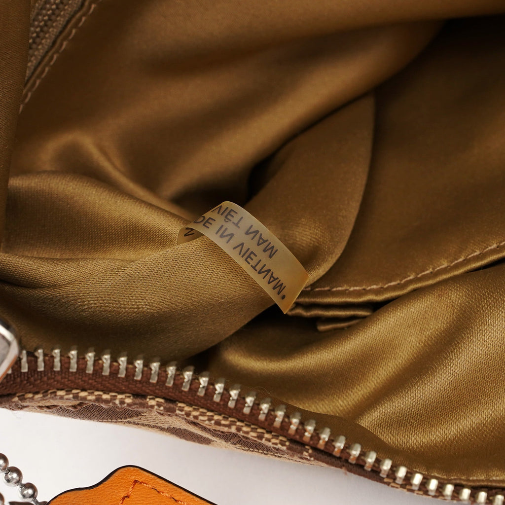 F24028 Beige Brown Signature C 2-Way Shoulder Bag