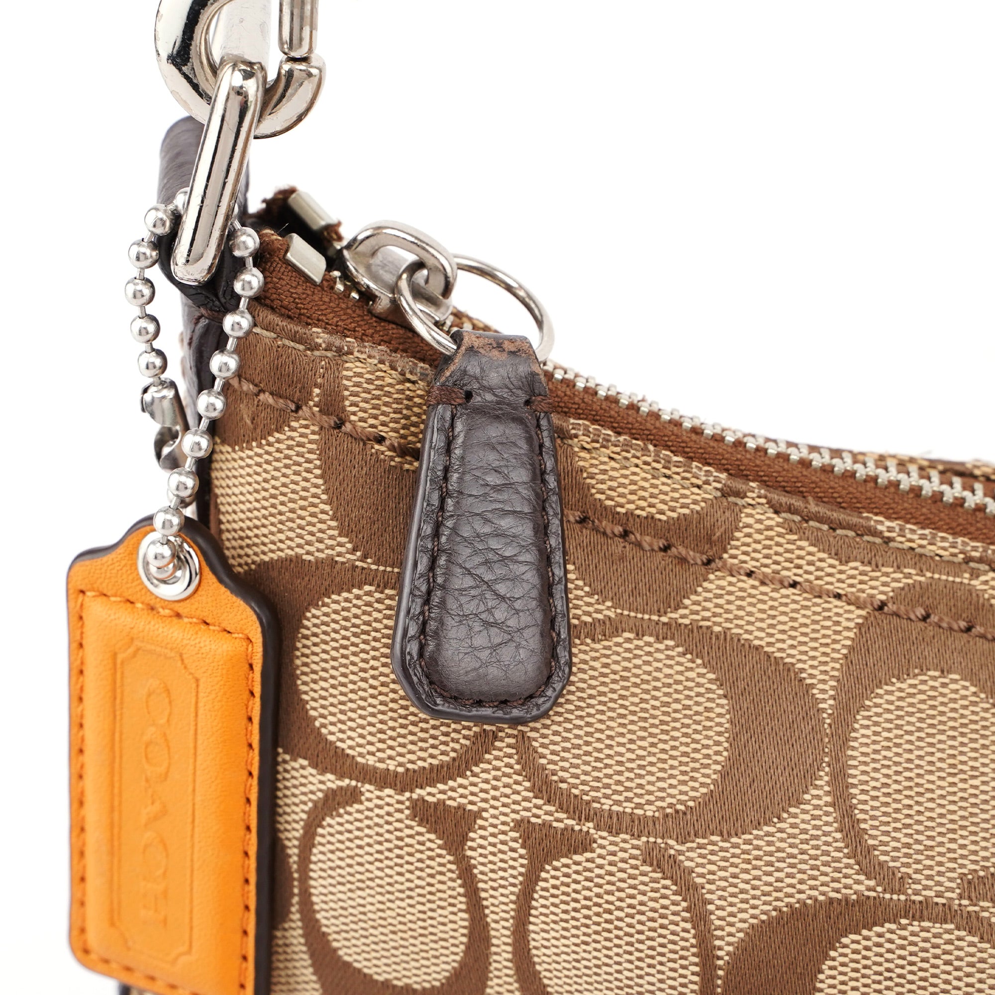 F24028 Beige Brown Signature C 2-Way Shoulder Bag