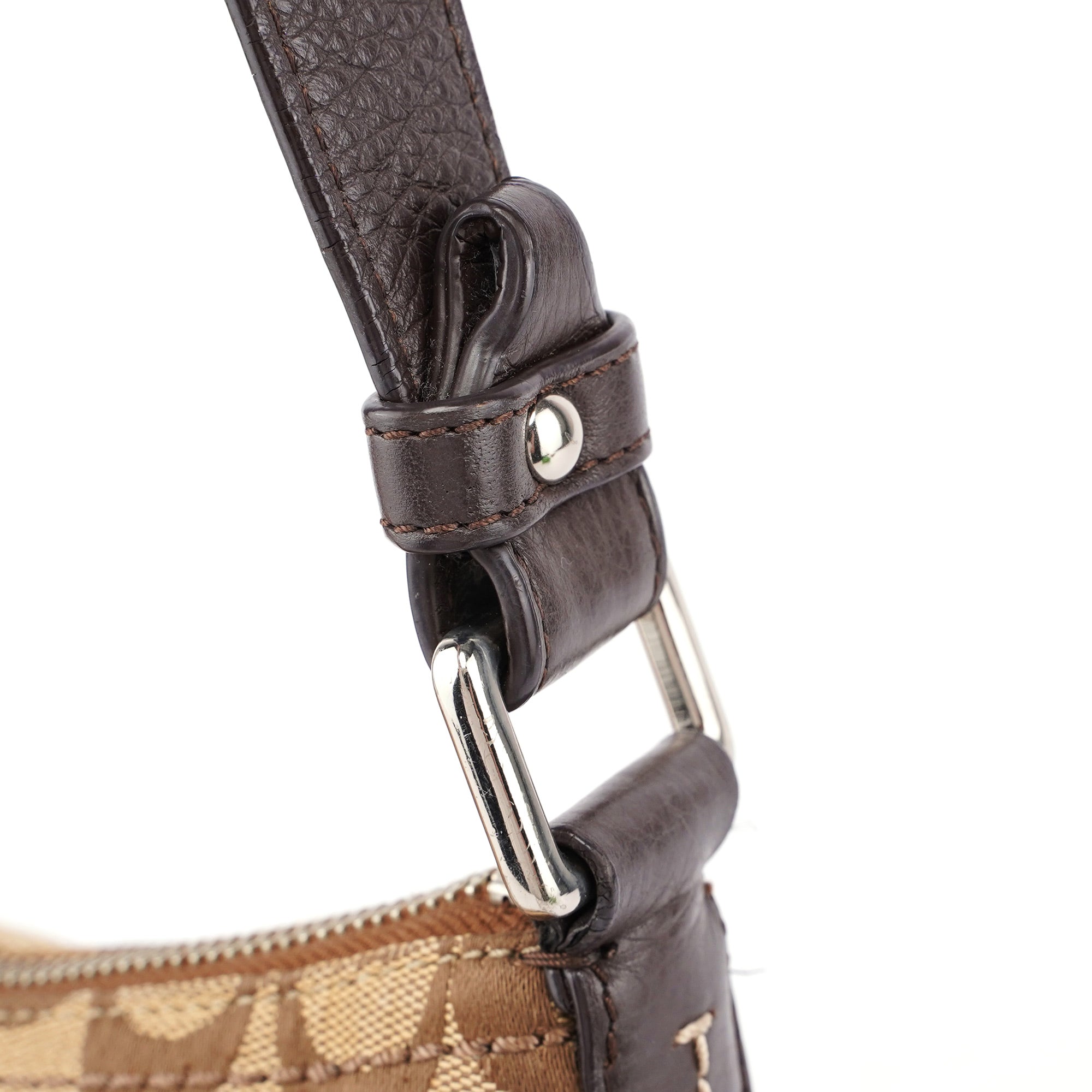 F24028 Beige Brown Signature C 2-Way Shoulder Bag