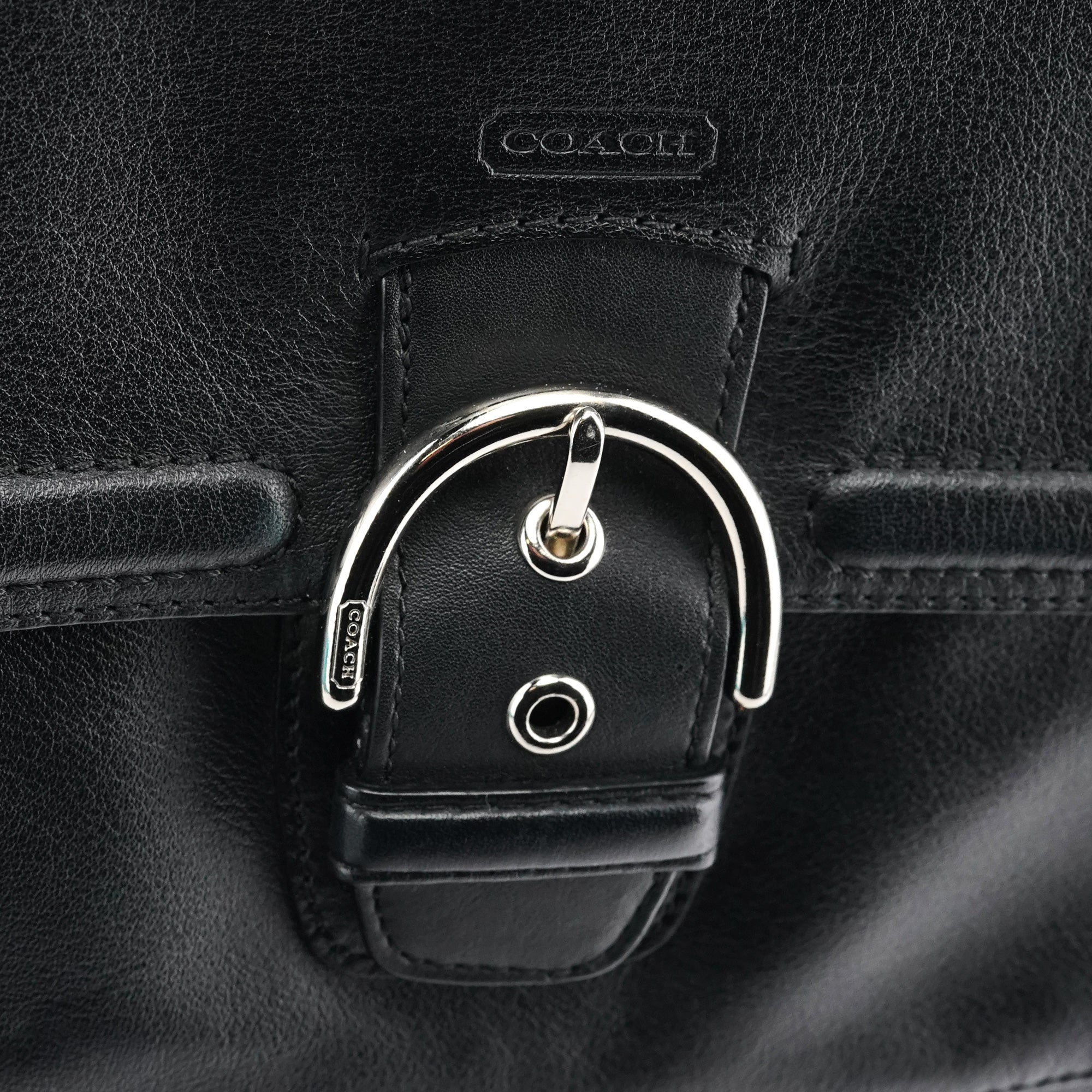 F24686 Black Leather Soho Shoulder Bag