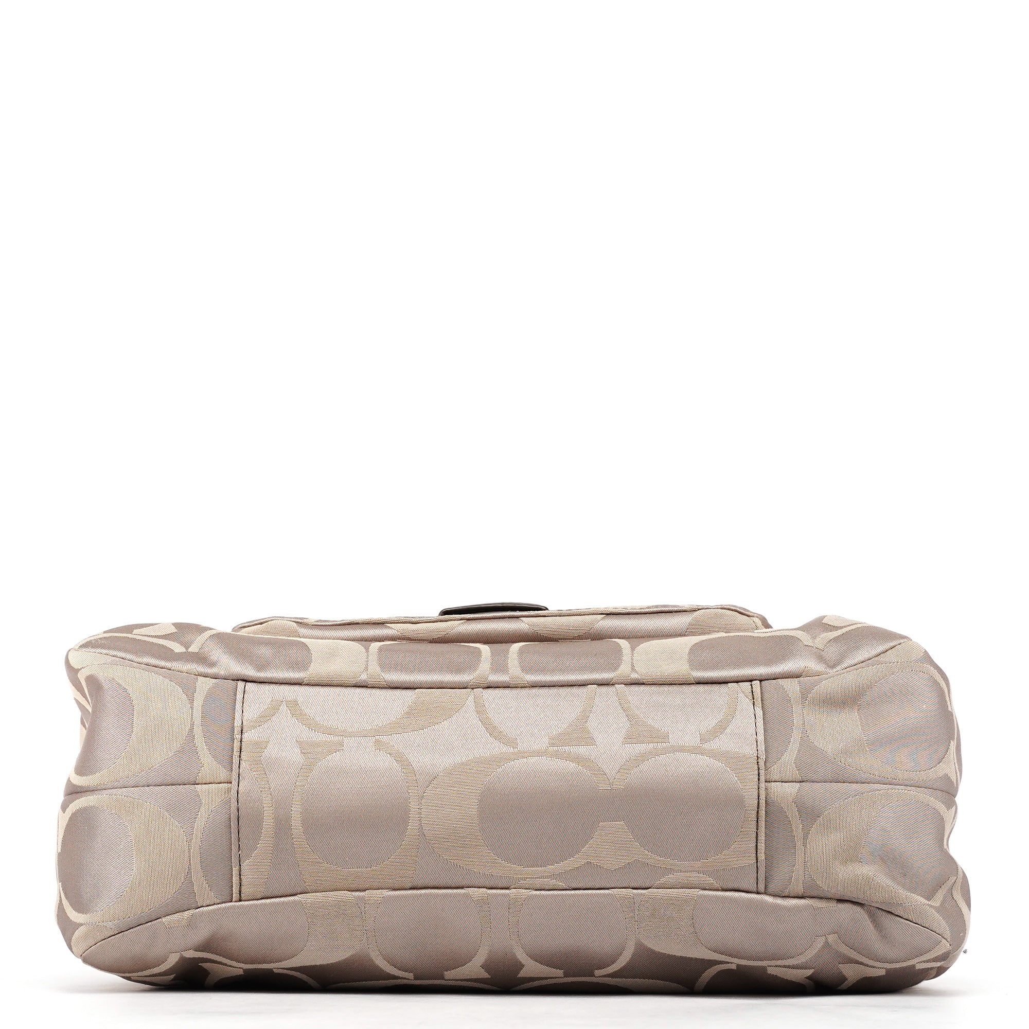 F24742 Beige Metallic Leather Soho Tote Bag