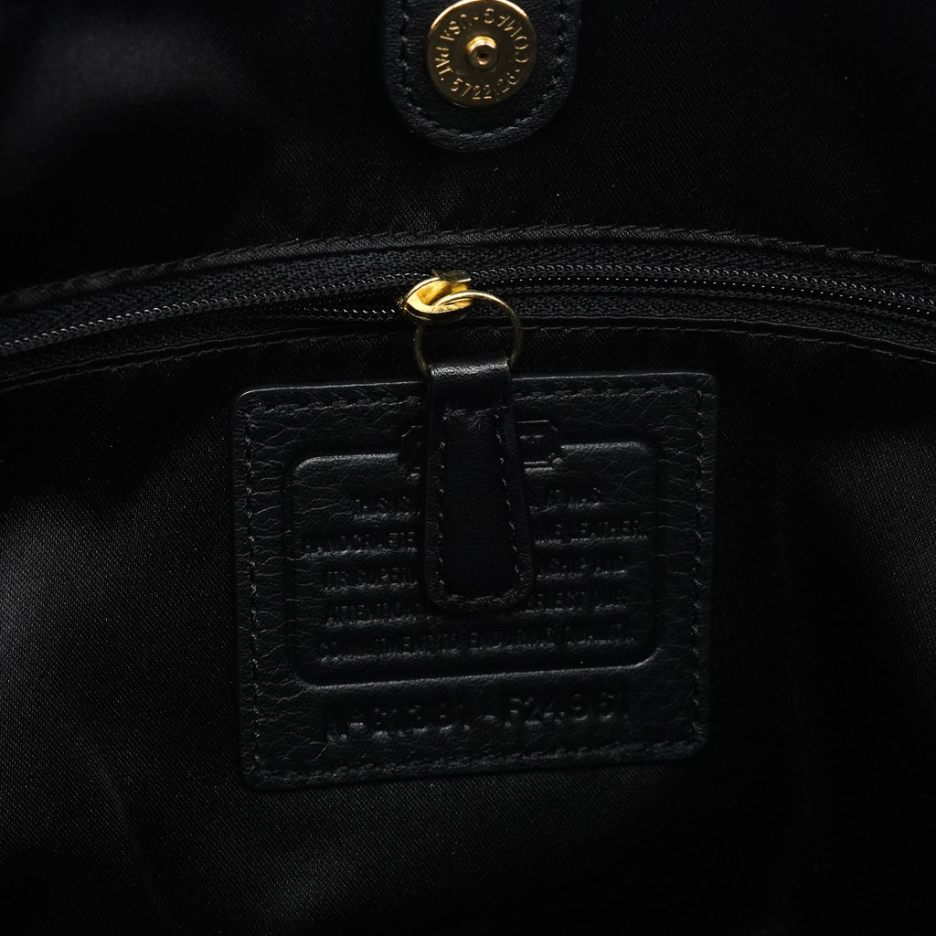 F24961 Black Leather Soho Tote Bag