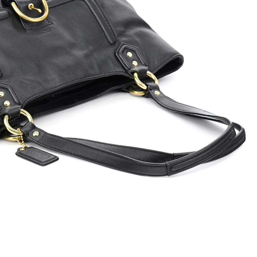 F24961 Black Leather Soho Tote Bag