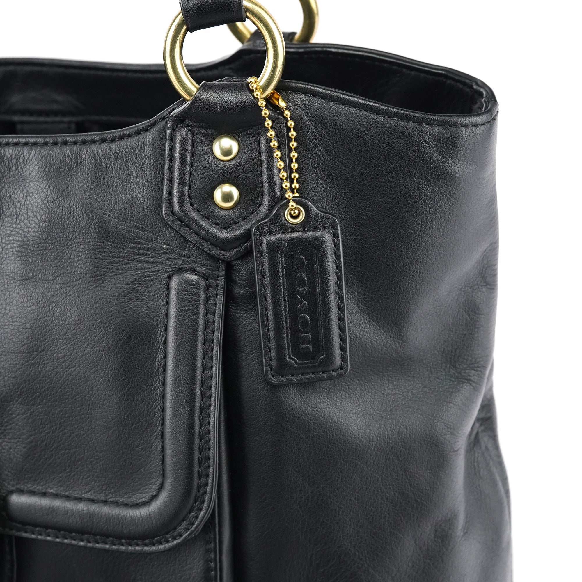 F24961 Black Leather Soho Tote Bag