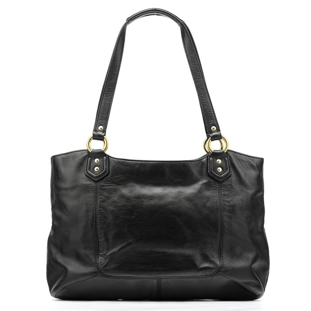 F24961 Black Leather Soho Tote Bag