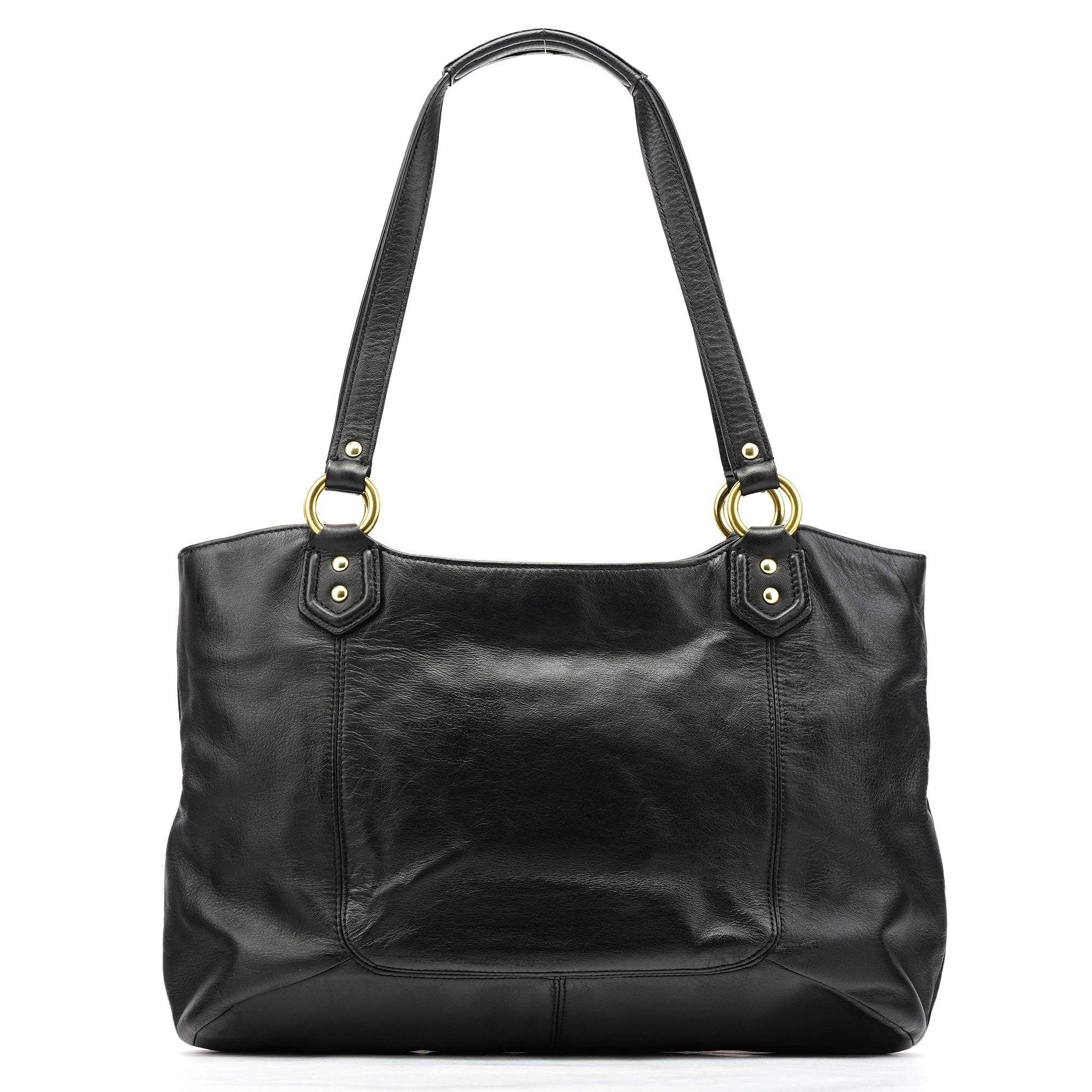 F24961 Black Leather Soho Tote Bag