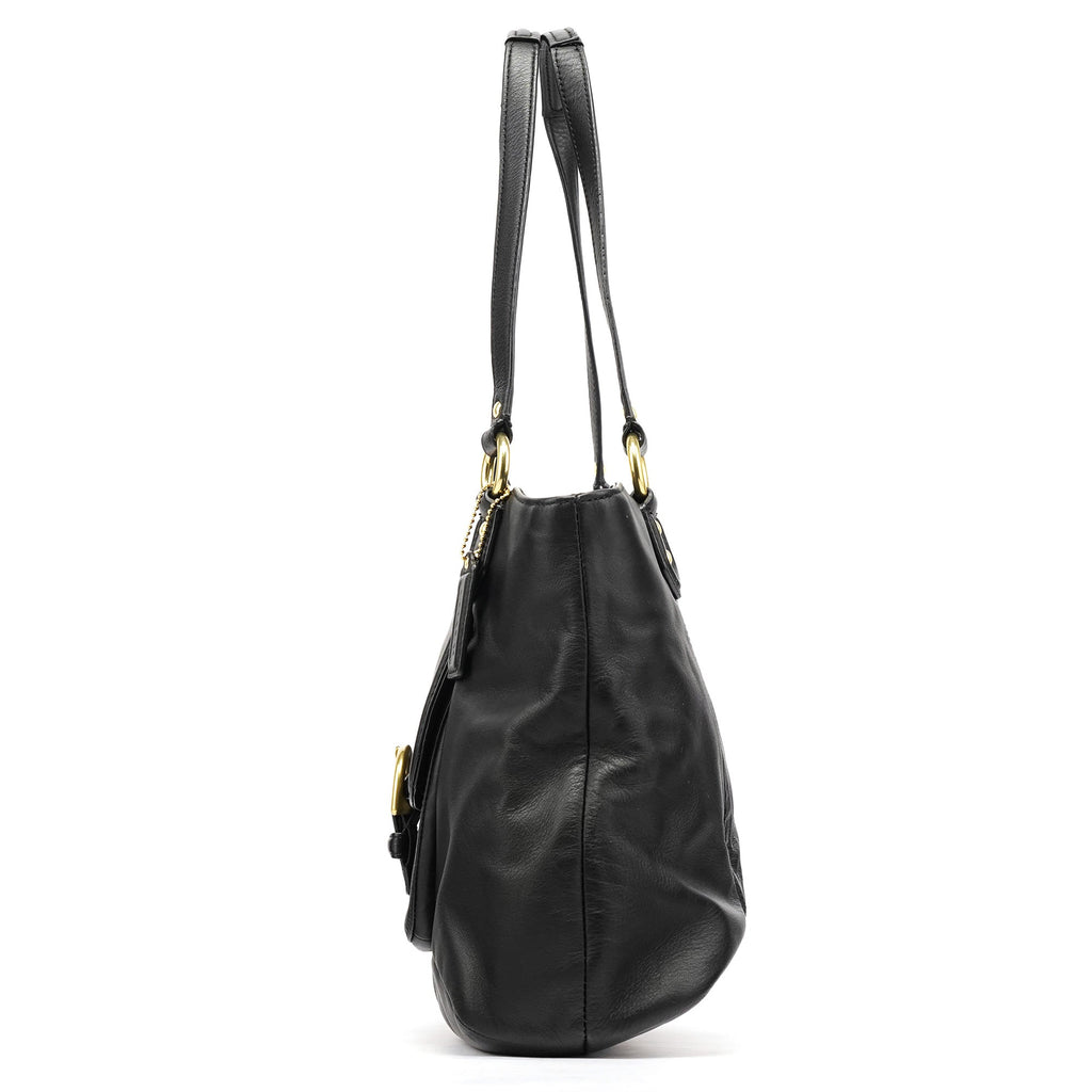 F24961 Black Leather Soho Tote Bag