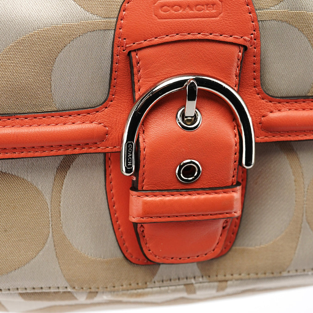 F25289 Beige Leather Soho 2-Way Bag