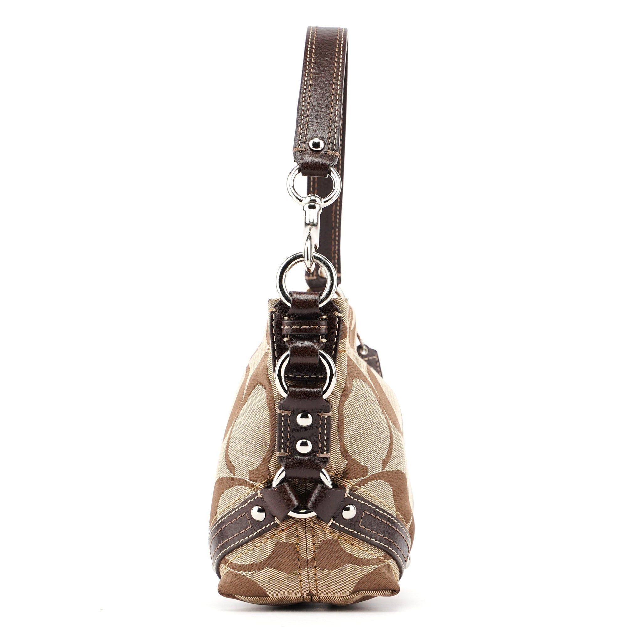 F42780 Beige Signature C Hobo Shoulder Bag