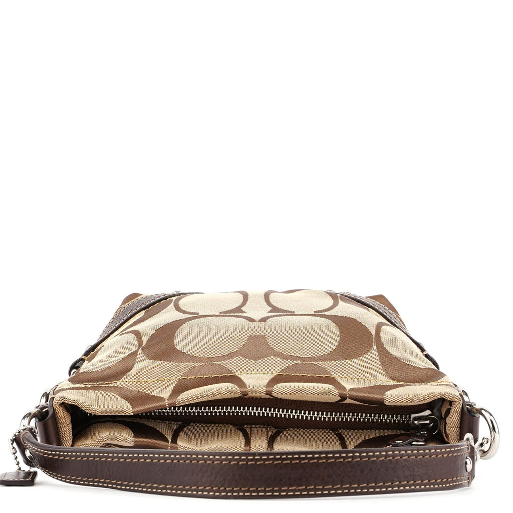 F42780 Beige Signature C Hobo Shoulder Bag
