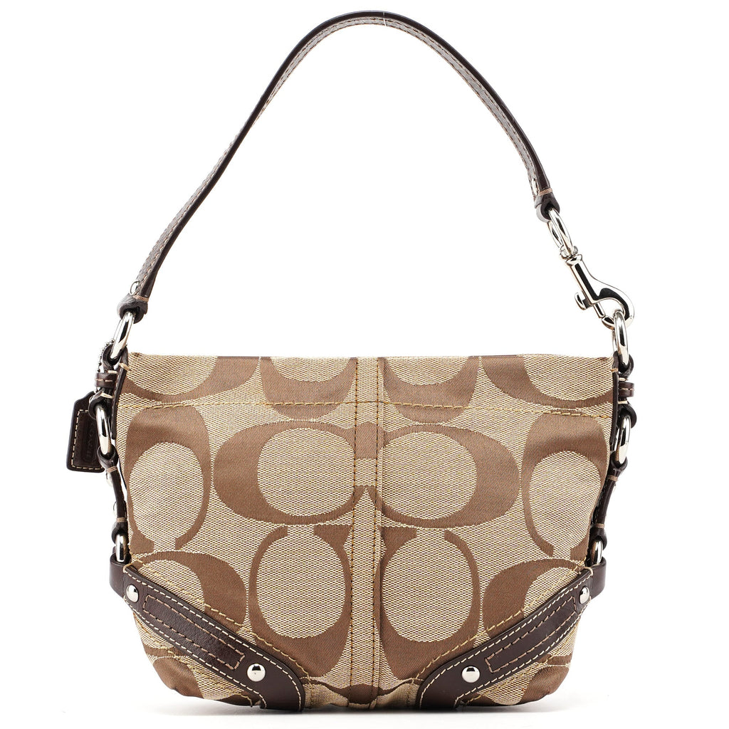 F42780 Beige Signature C Hobo Shoulder Bag