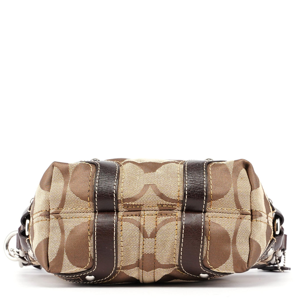 F42780 Beige Signature C Hobo Shoulder Bag