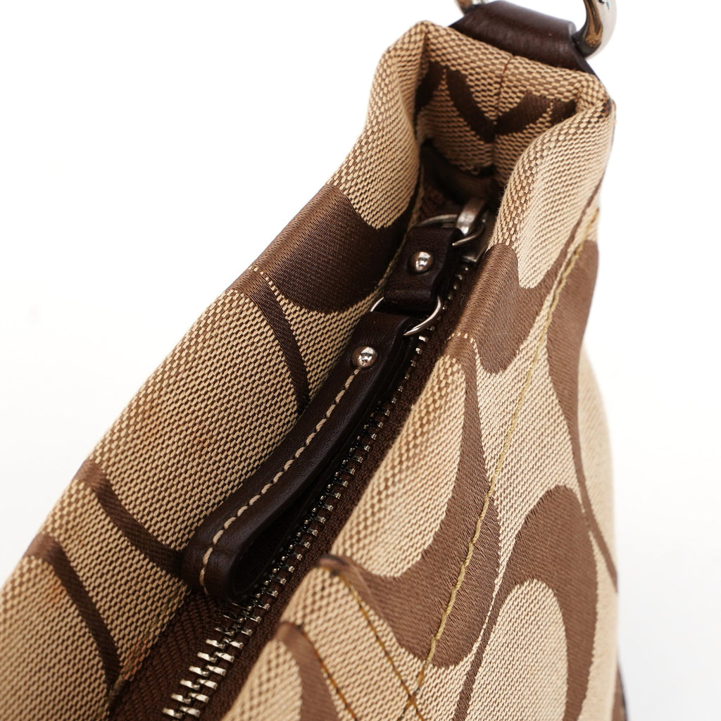 F42780 Beige Signature C Hobo Shoulder Bag