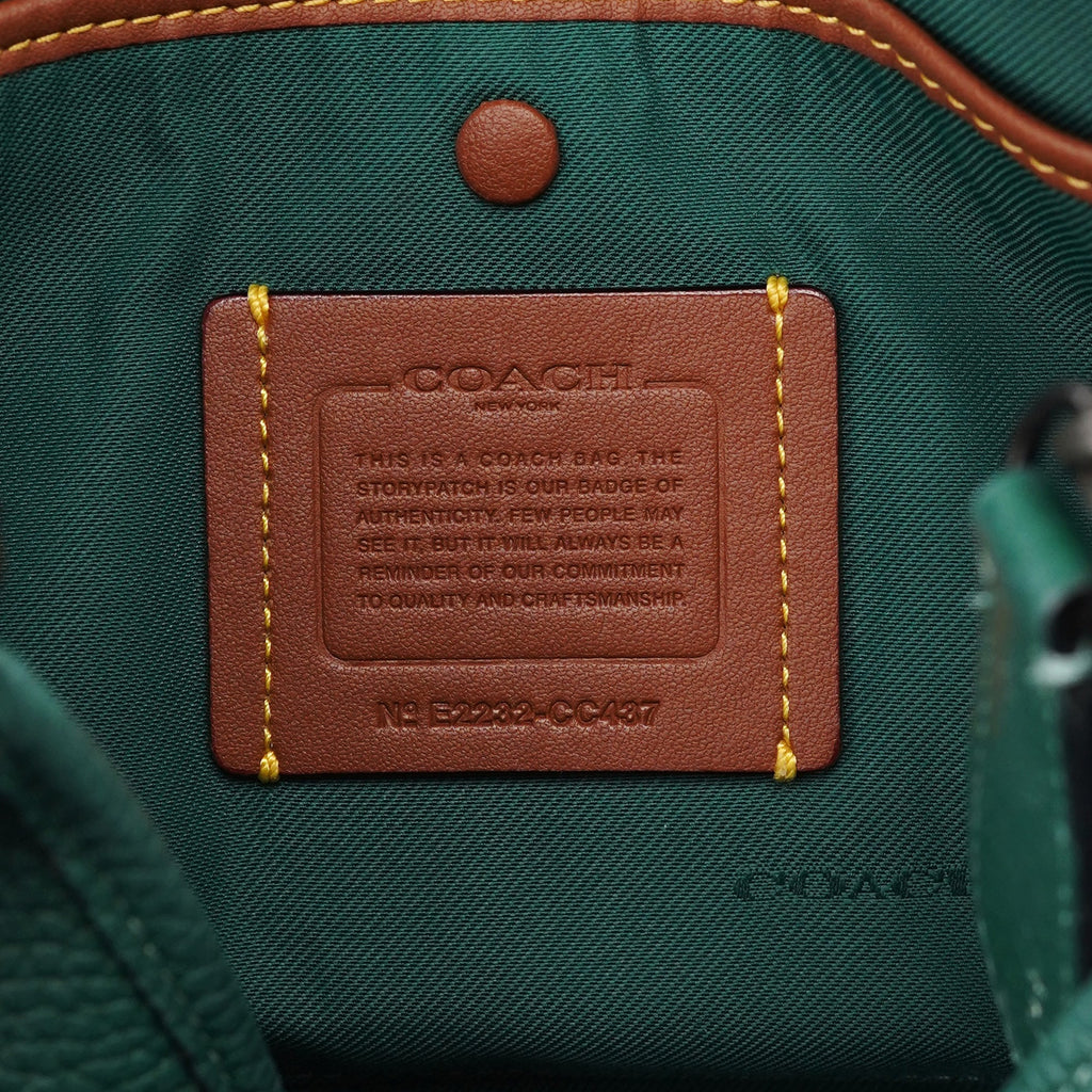 Green Pebbled Leather 2-Way Shoulder Bag