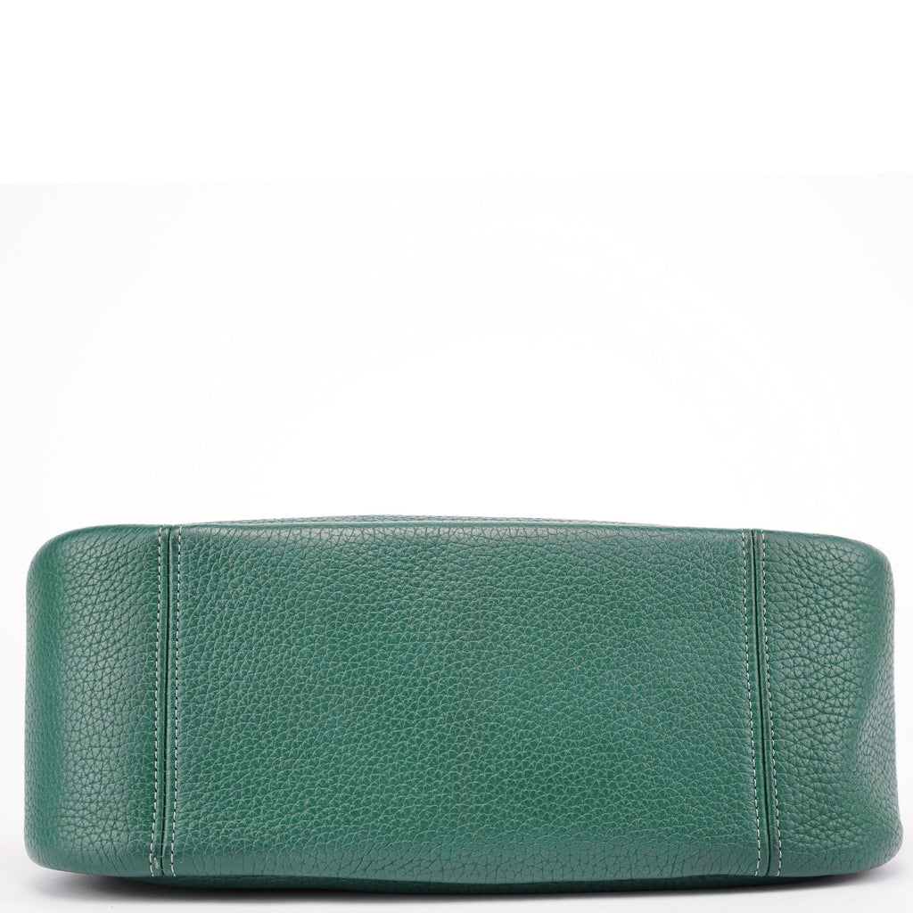 Green Pebbled Leather 2-Way Shoulder Bag