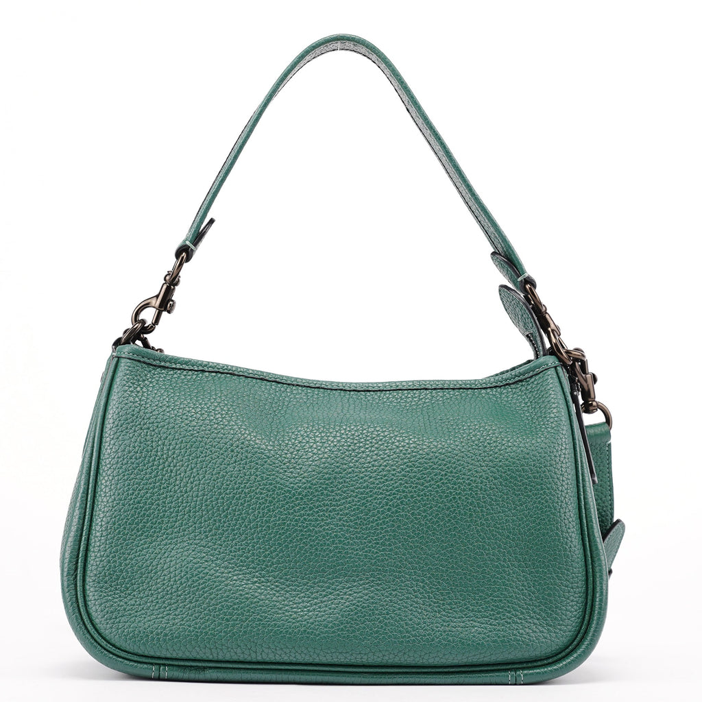 Green Pebbled Leather 2-Way Shoulder Bag