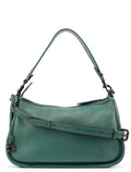 Green Pebbled Leather 2-Way Shoulder Bag