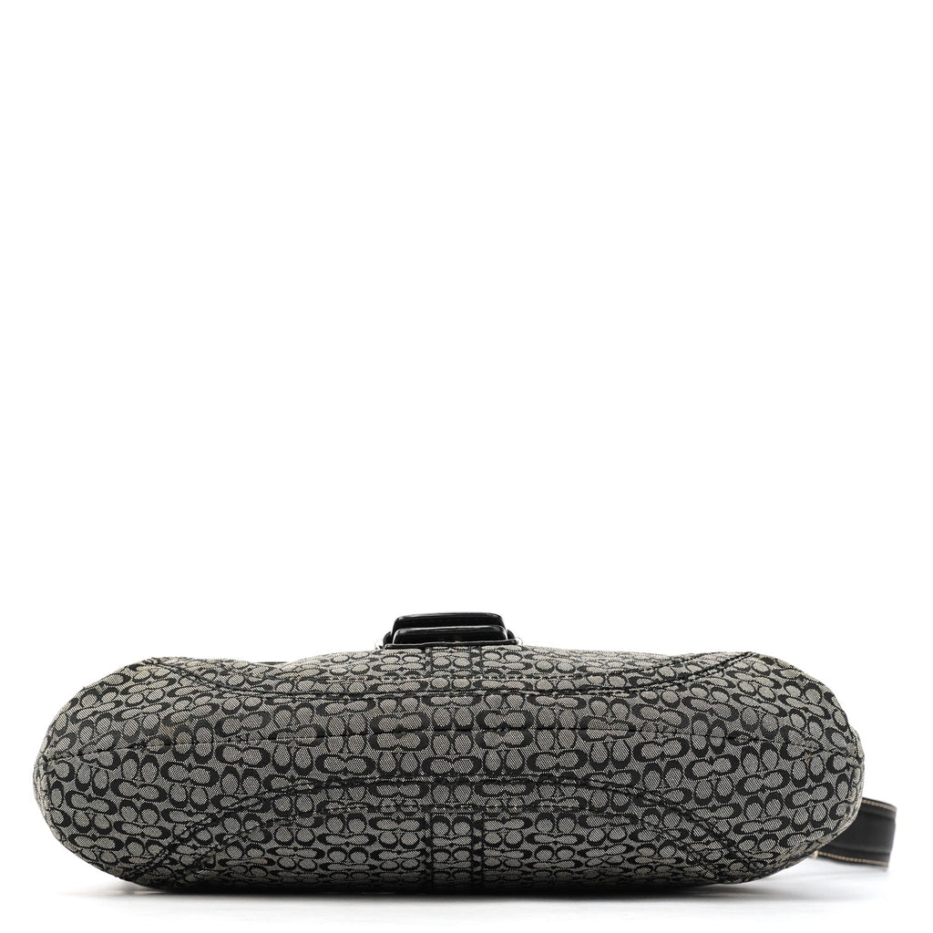 Grey Black Signature Soho Shoulder Bag