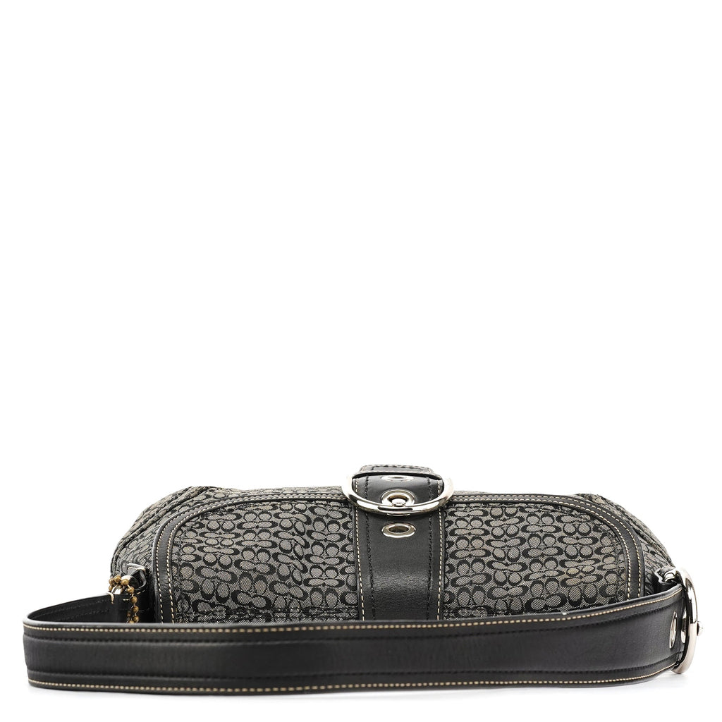 Grey Black Signature Soho Shoulder Bag