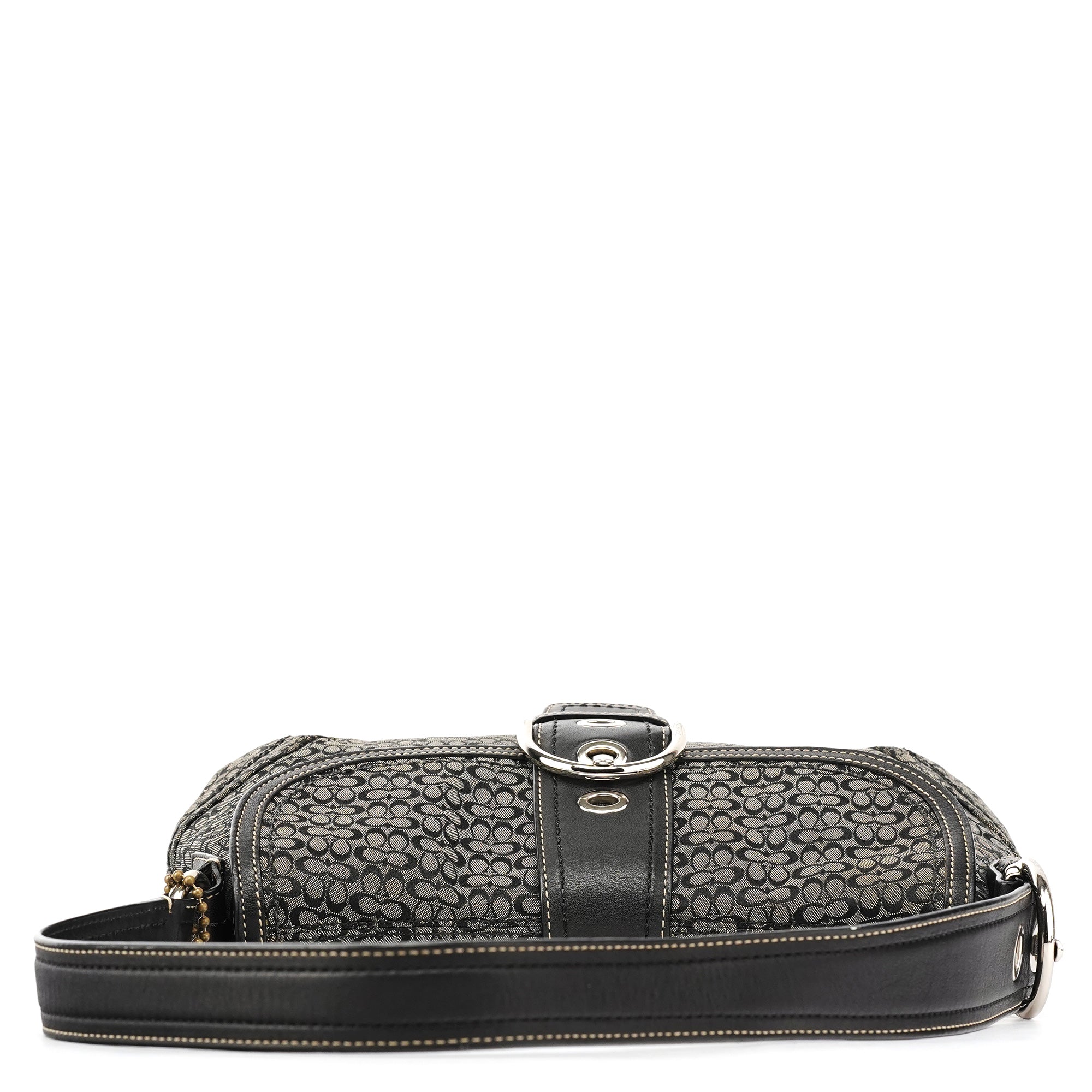 Grey Black Signature Soho Shoulder Bag