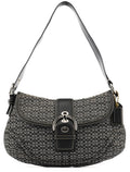 Grey Black Signature Soho Shoulder Bag