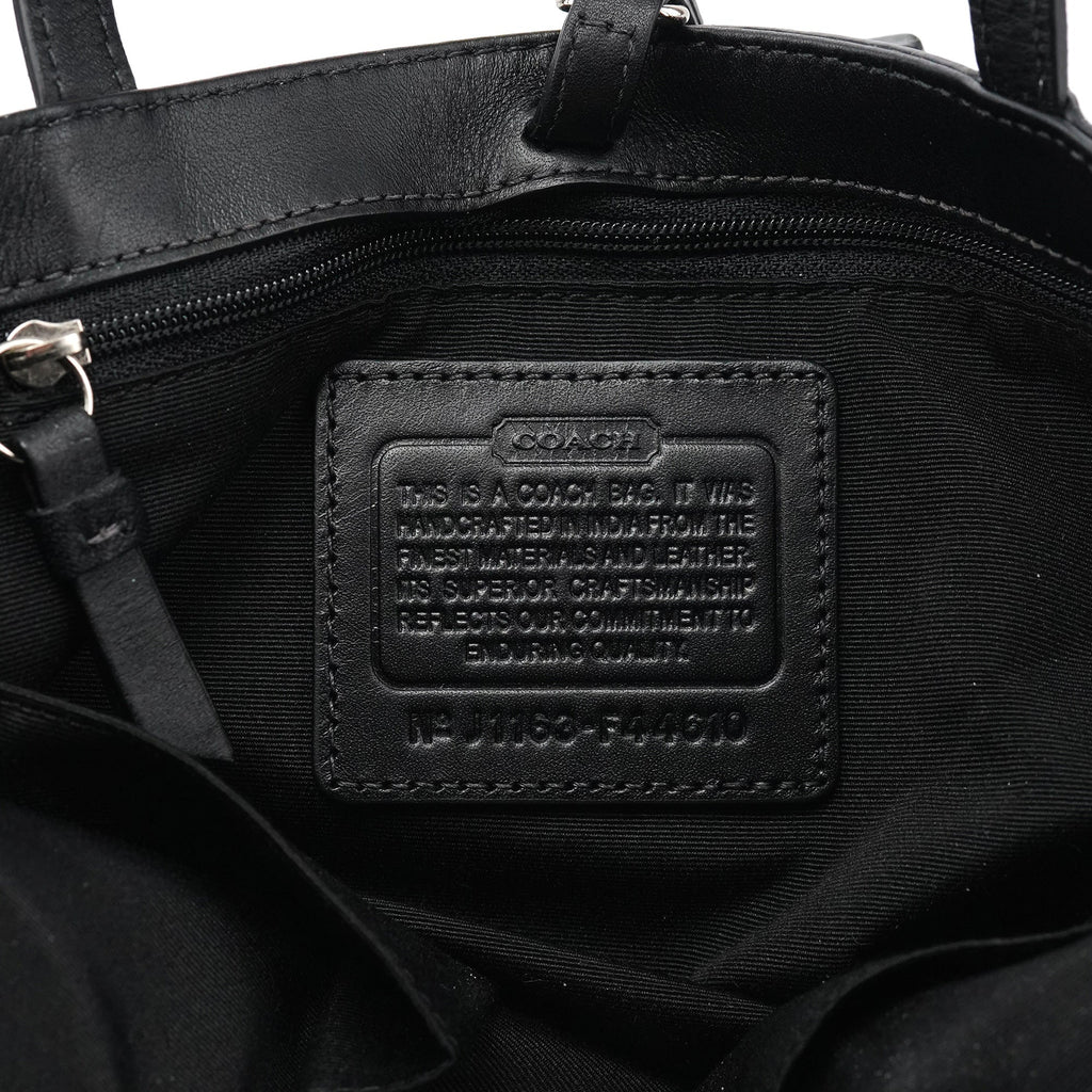 Grey Black Signature Tote Bag