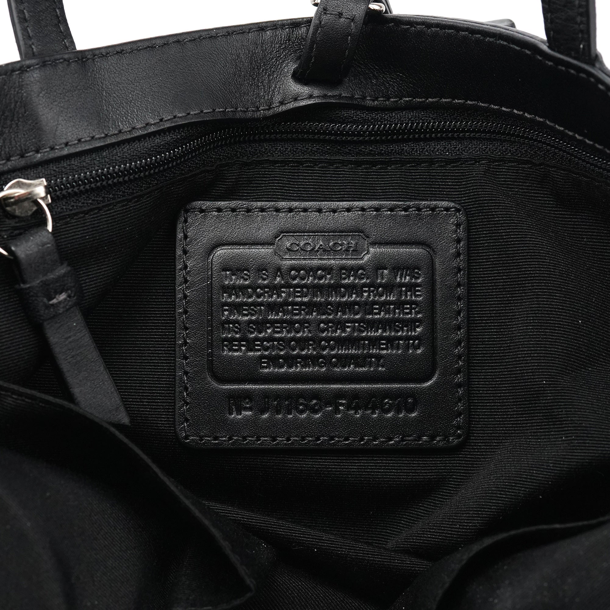 Grey Black Signature Tote Bag