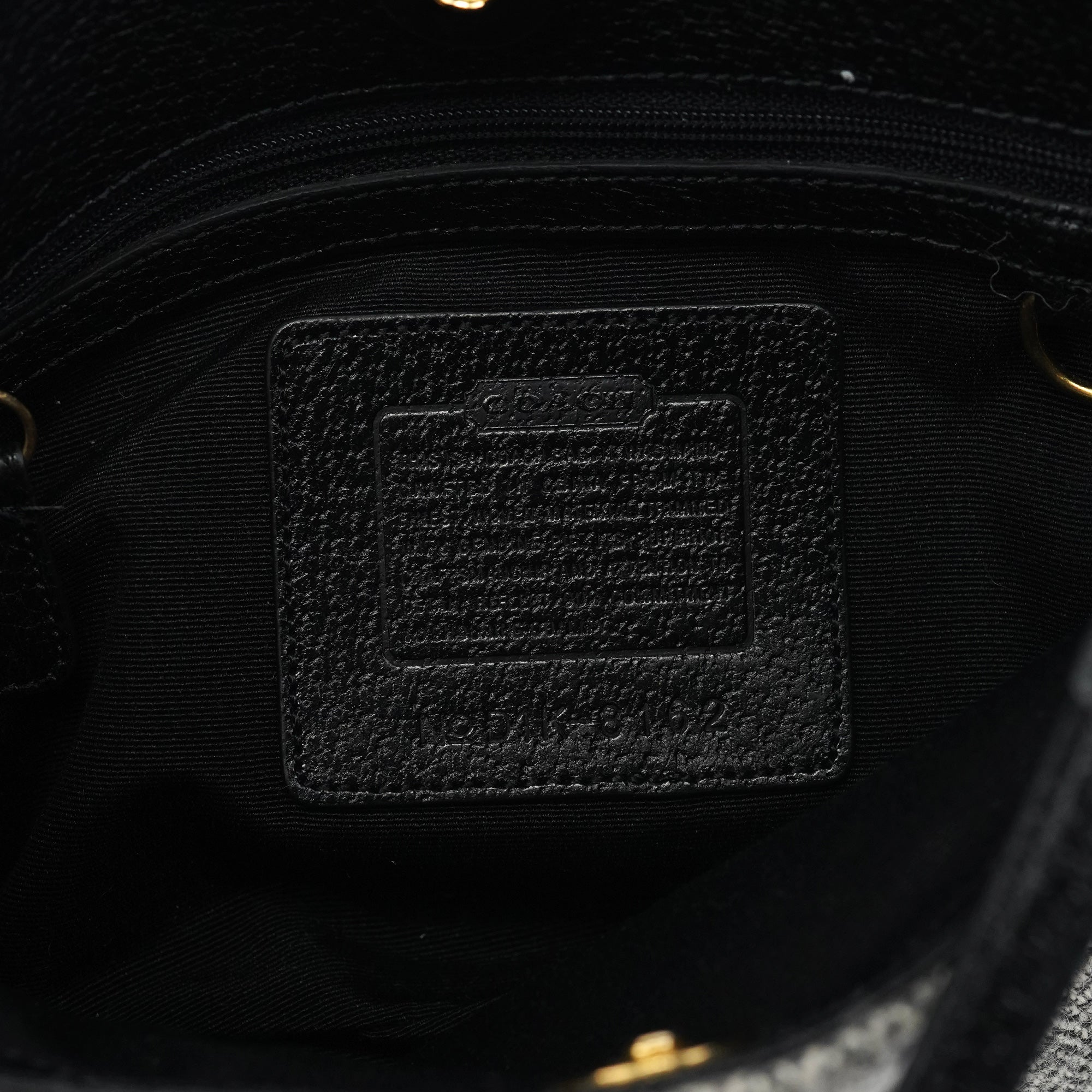 Grey Herringbone Wool Shoulder Bag