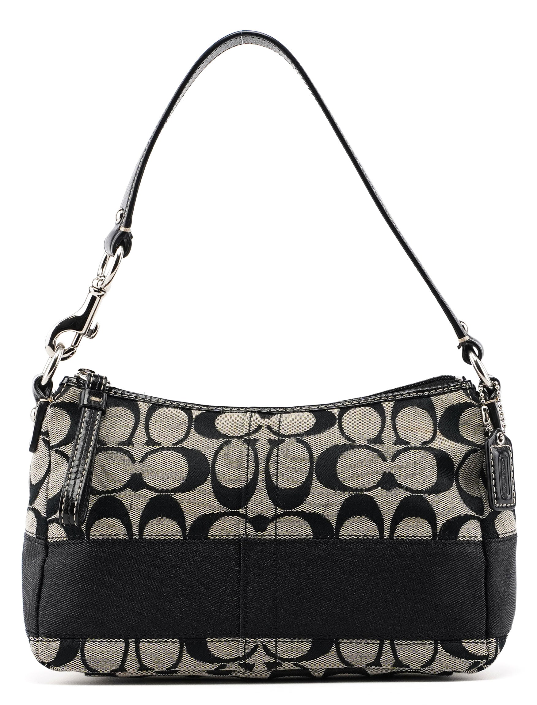 Grey Signature C Demi Shoulder Bag
