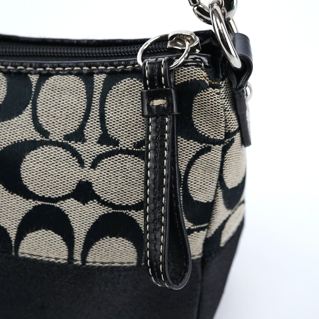 Grey Signature C Demi Shoulder Bag