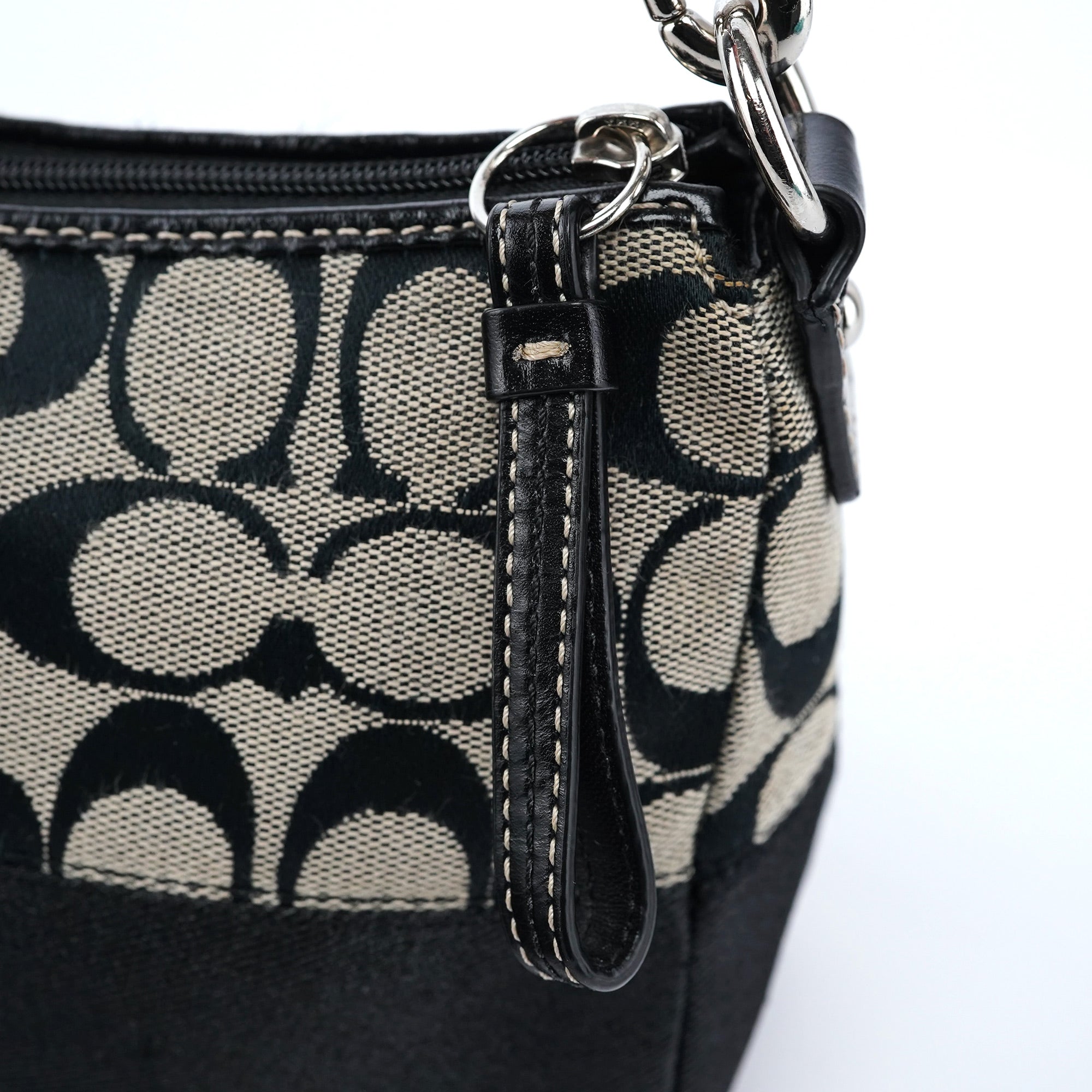 Grey Signature C Demi Shoulder Bag