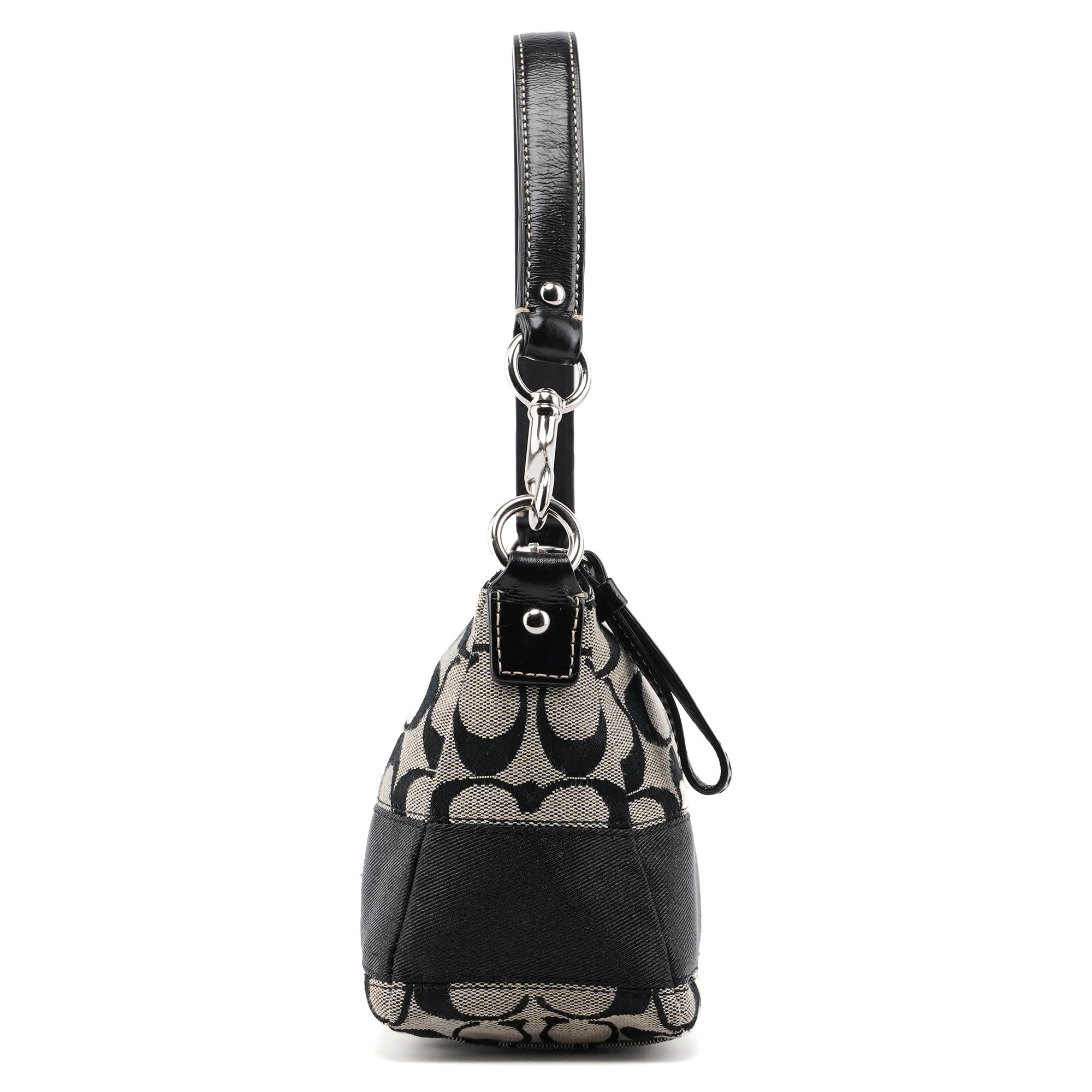 Grey Signature C Demi Shoulder Bag