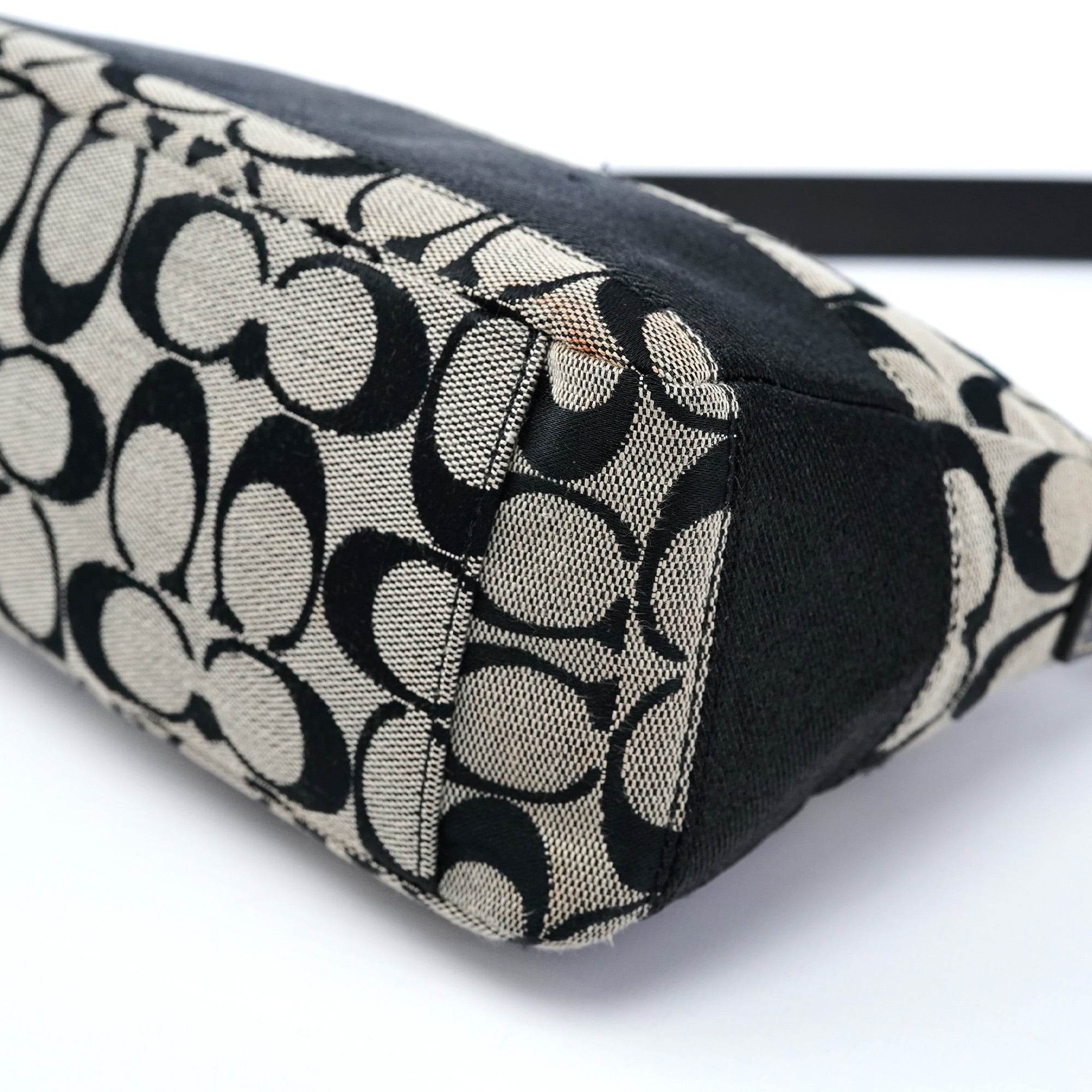 Grey Signature C Demi Shoulder Bag