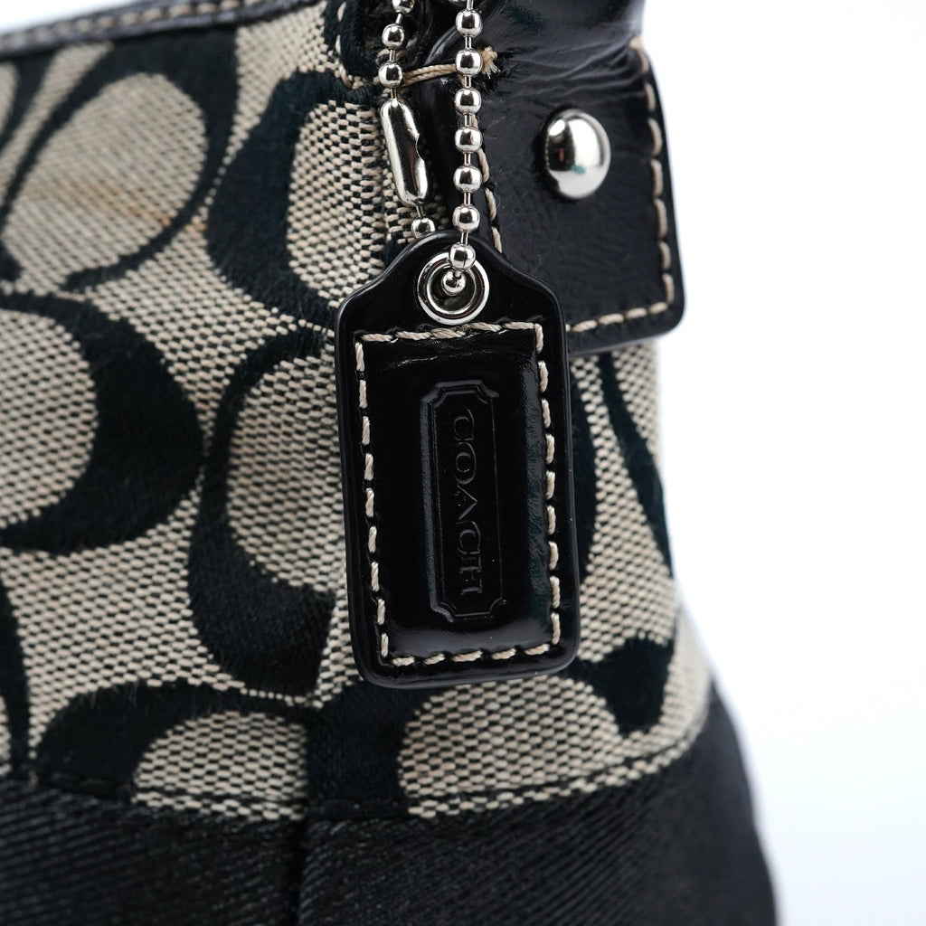 Grey Signature C Demi Shoulder Bag