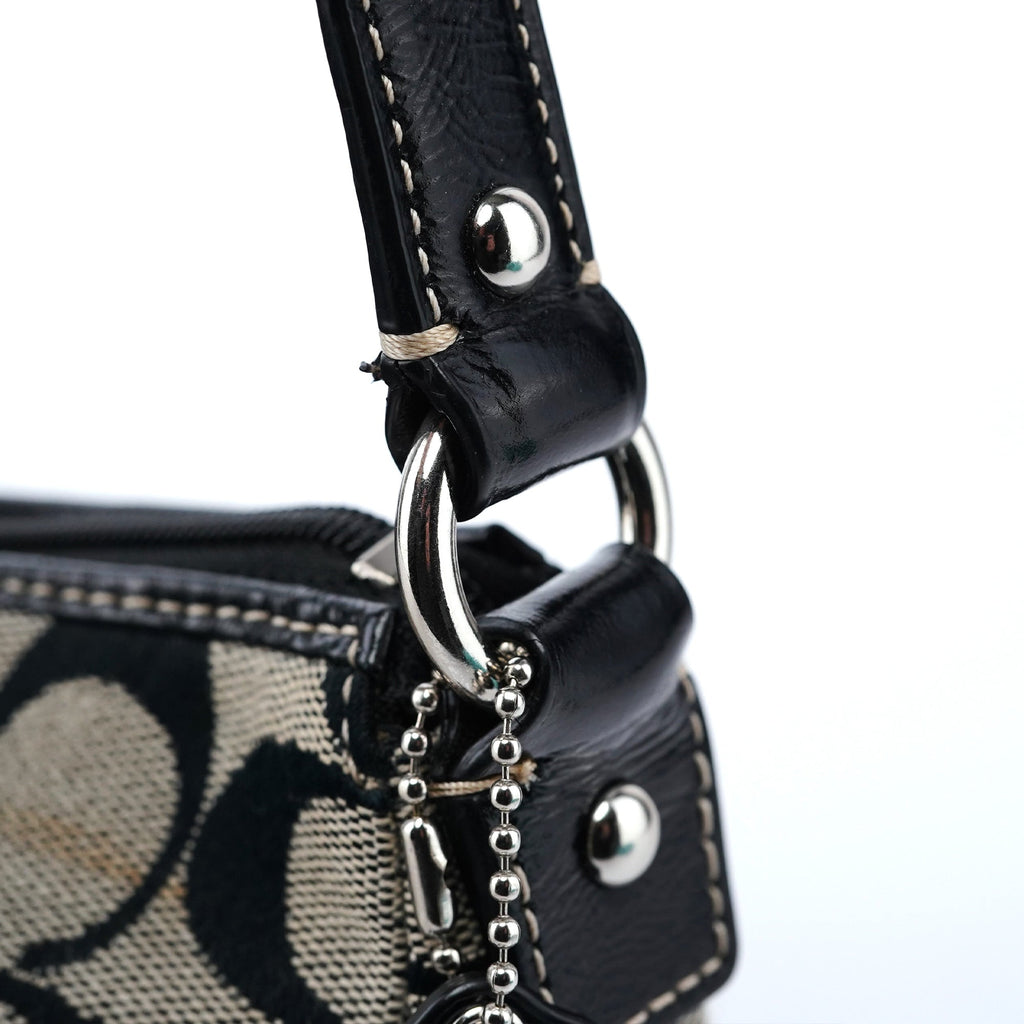 Grey Signature C Demi Shoulder Bag