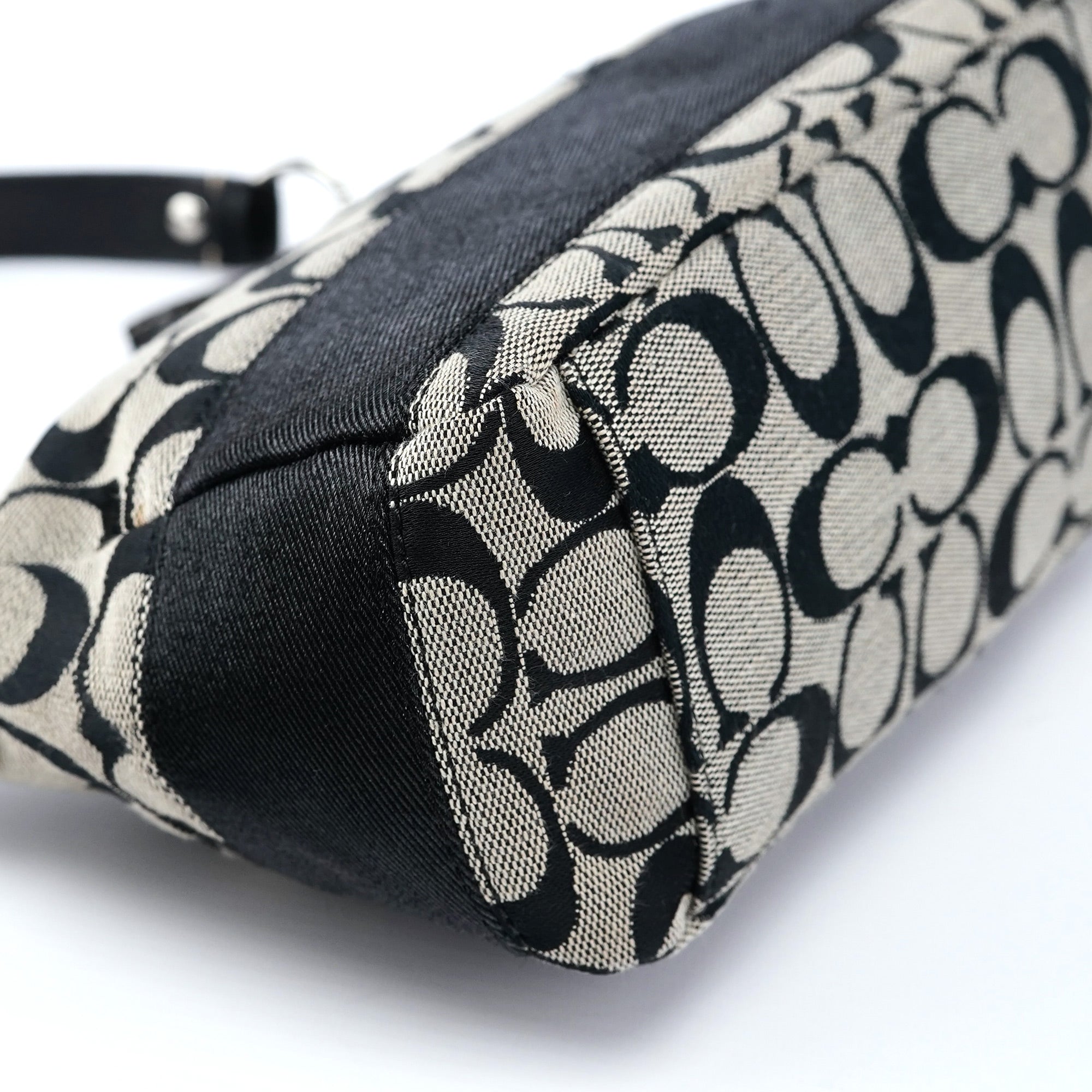Grey Signature C Demi Shoulder Bag