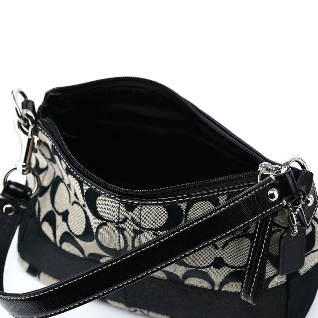Grey Signature C Demi Shoulder Bag