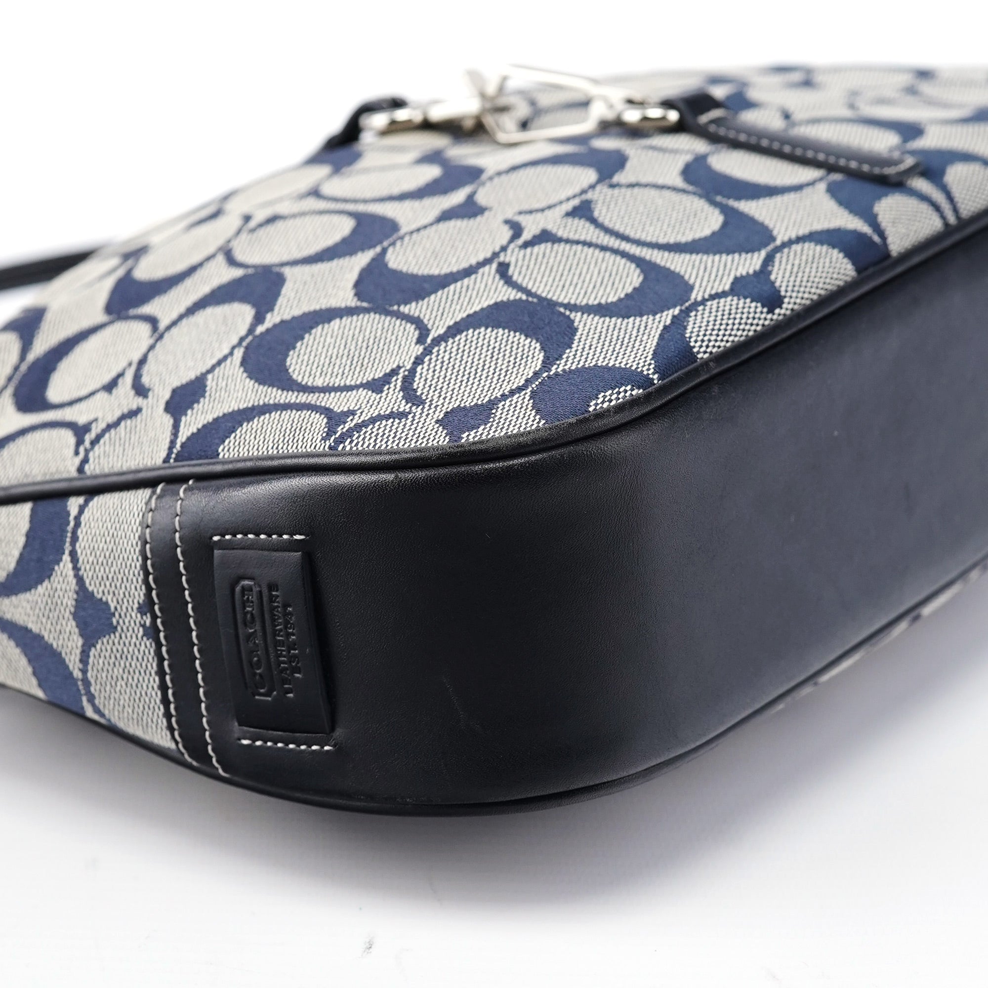 Grey Signature C Hobo Shoulder Bag