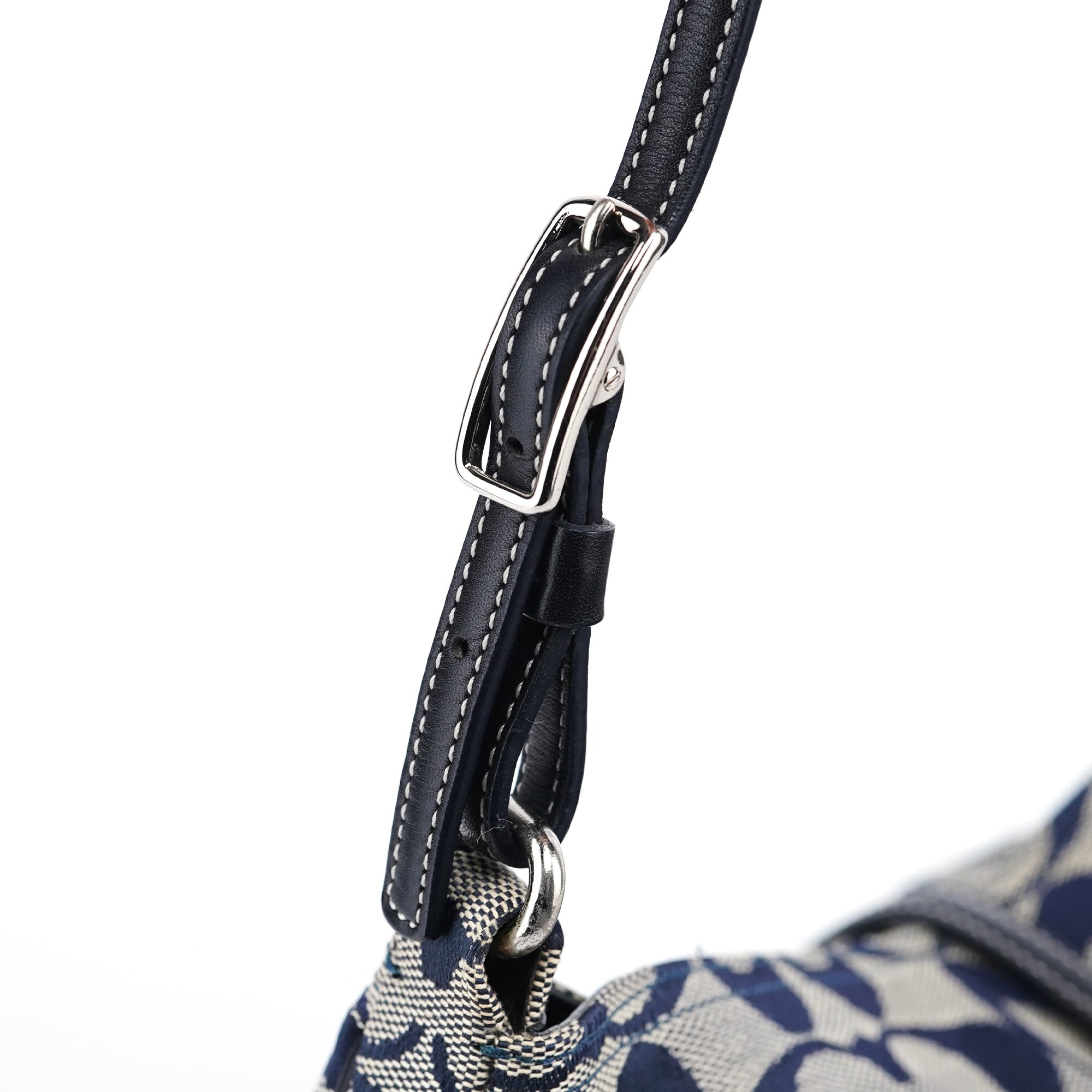 Grey Signature C Hobo Shoulder Bag