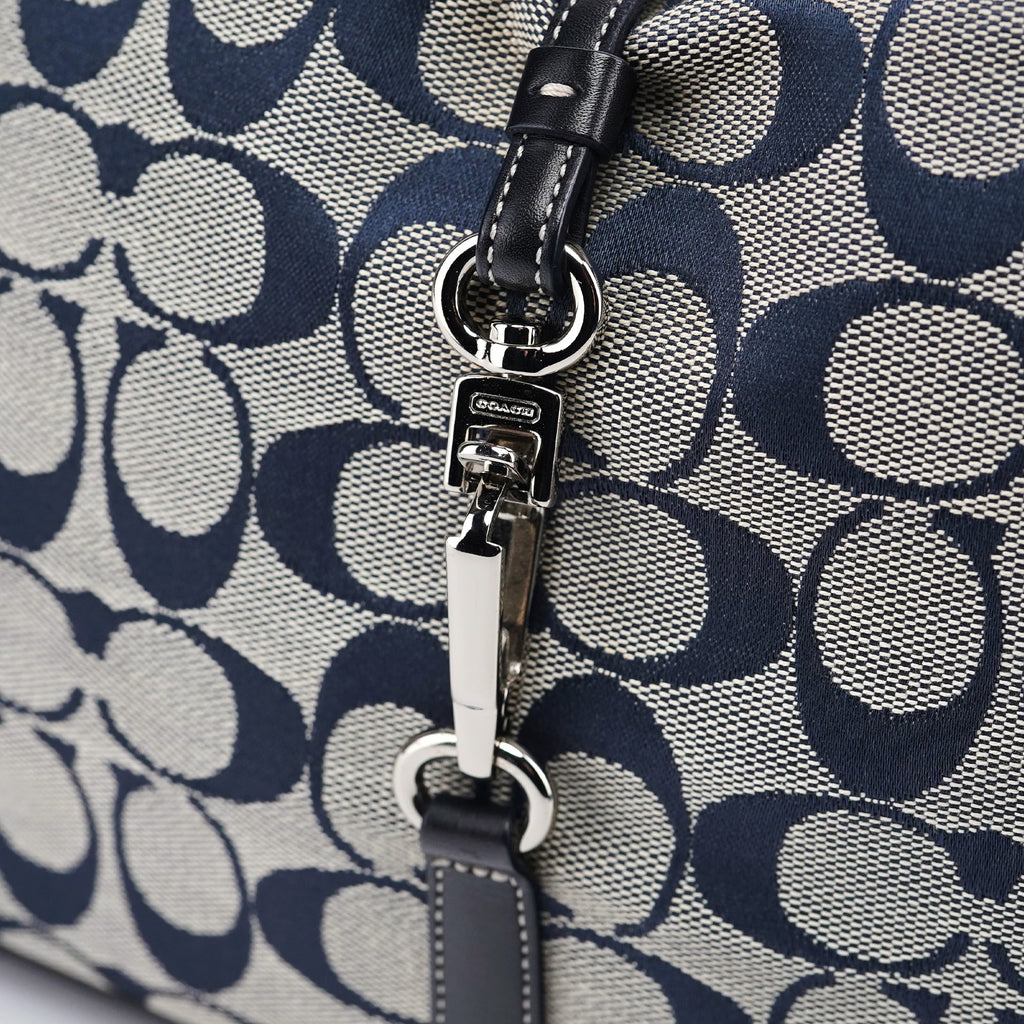 Grey Signature C Hobo Shoulder Bag