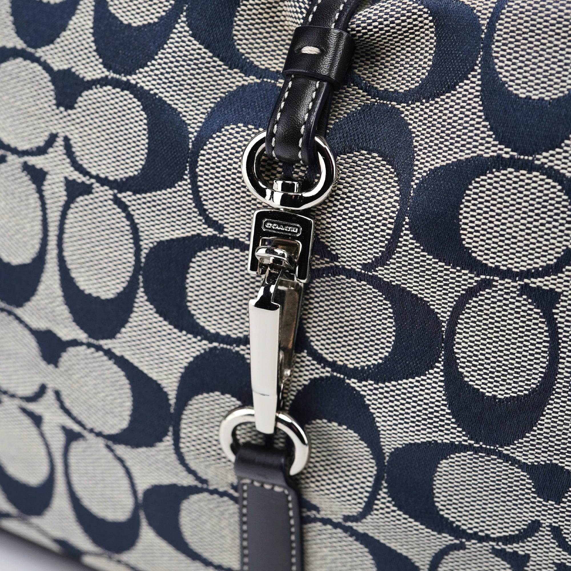 Grey Signature C Hobo Shoulder Bag