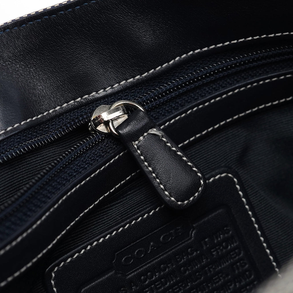 Grey Signature C Hobo Shoulder Bag