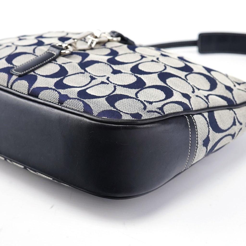 Grey Signature C Hobo Shoulder Bag