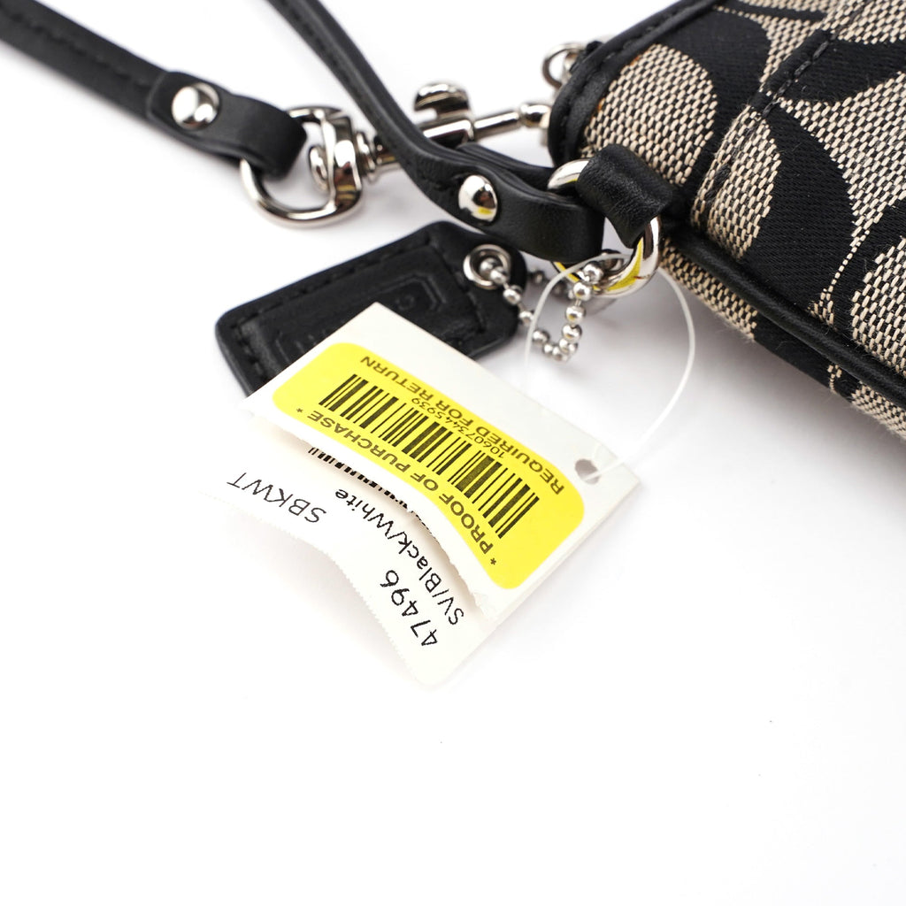 Grey Signature C Mini Clutch Bag