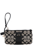 Grey Signature C Mini Clutch Bag