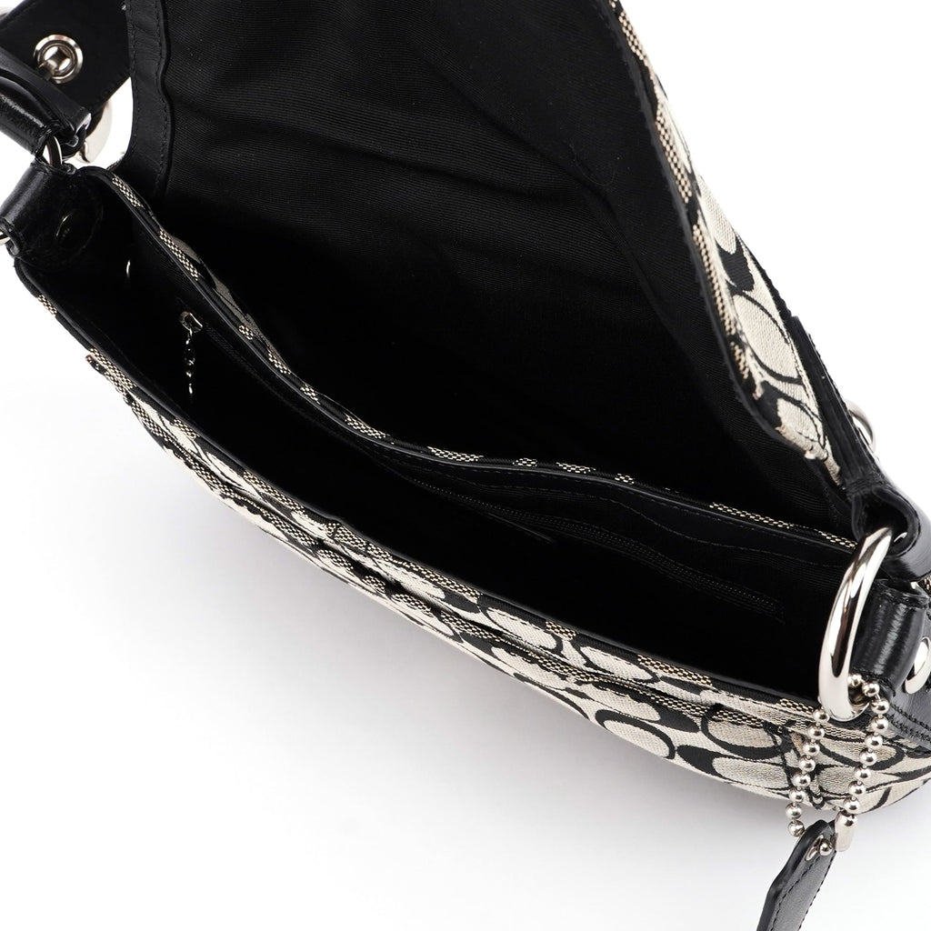 Grey Signature C Soho Shoulder Bag