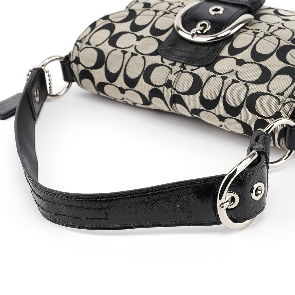 Grey Signature C Soho Shoulder Bag