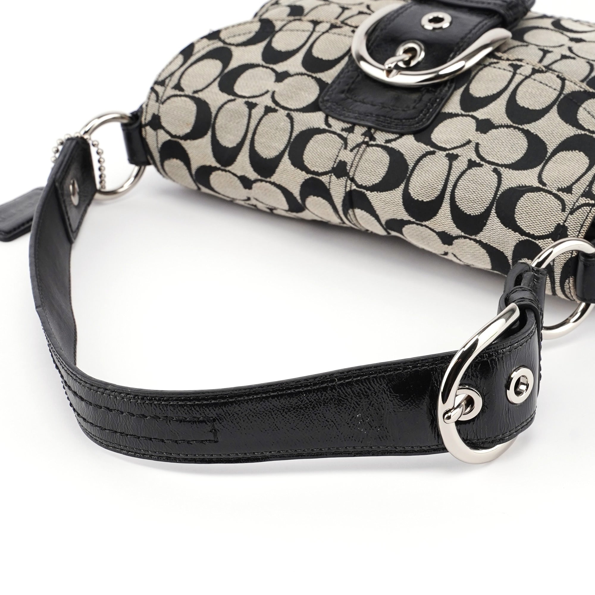 Grey Signature C Soho Shoulder Bag