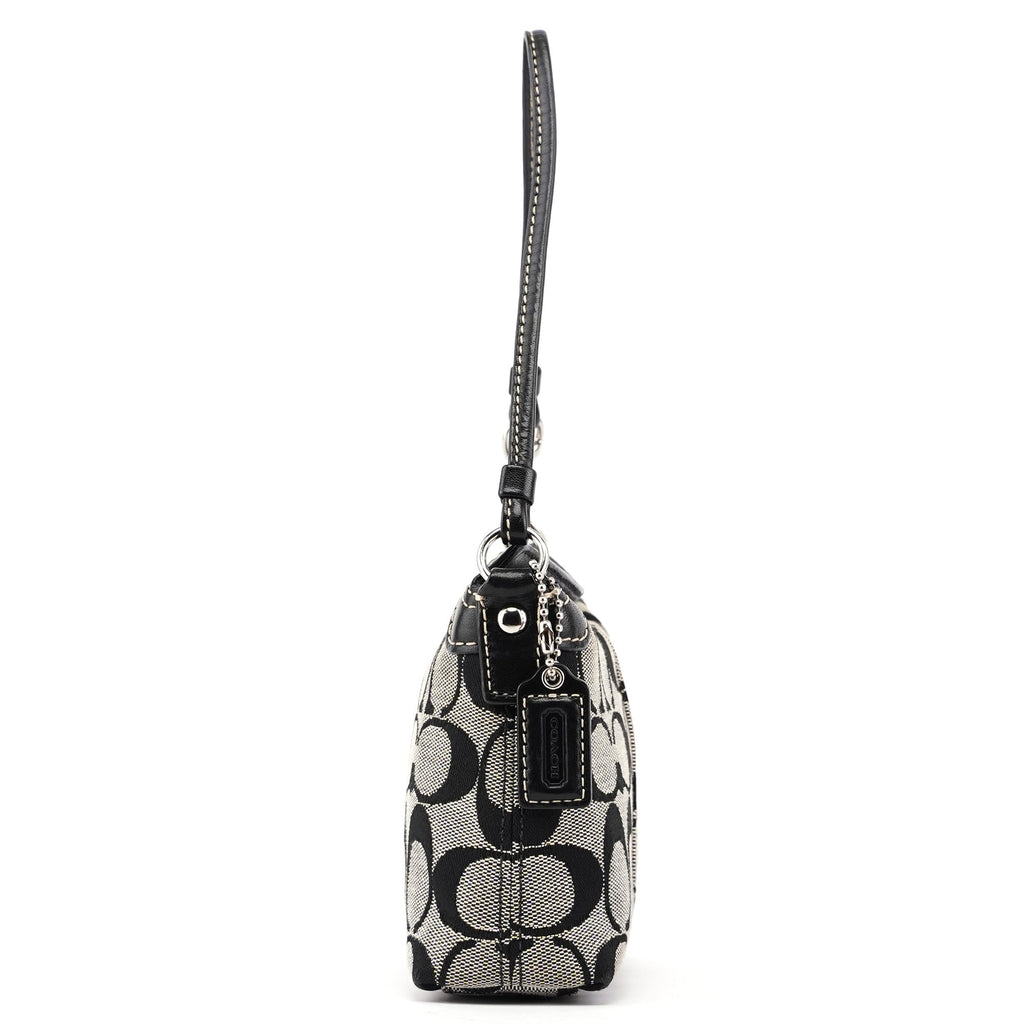 Grey Signature C Turnlock Mini Hobo Bag